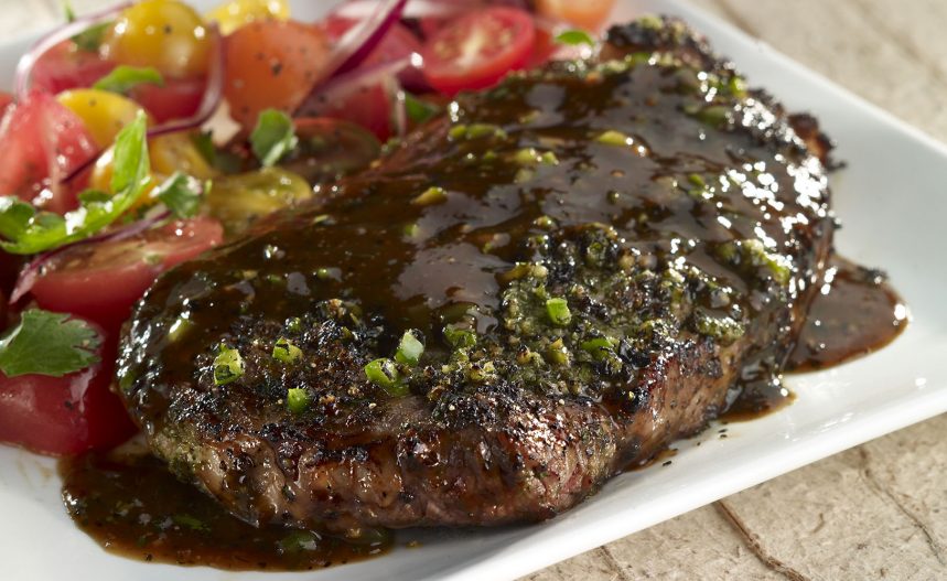 
          
            Pan Fried Herb Crusted Rib-eye
          
        