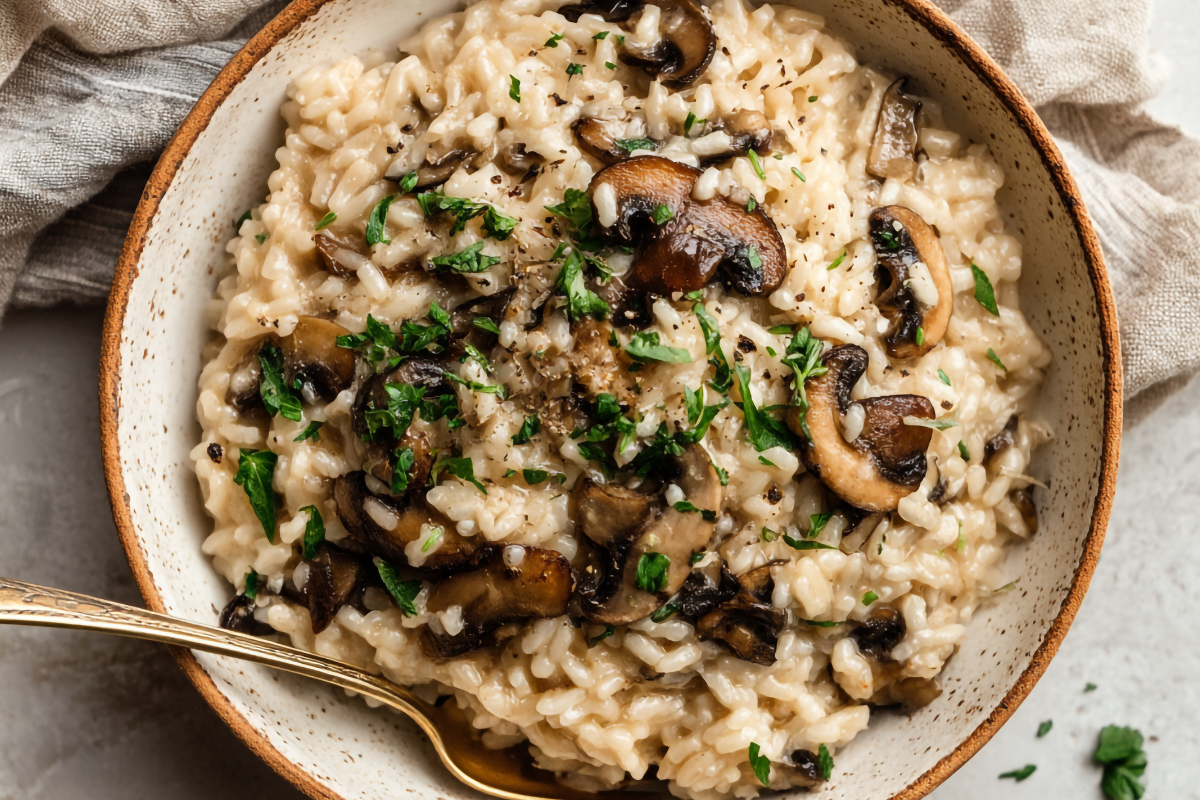 
          
            Crockpot Beef and Mushroom Risotto
          
        