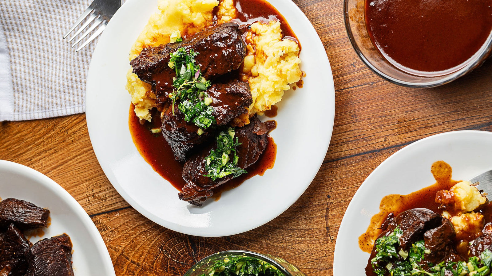 
                Red Wine & Shallot Braised Beef Short Ribs
              